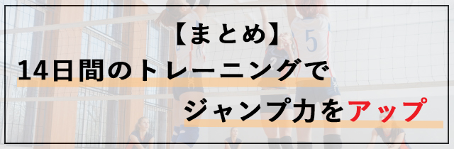 【まとめ】14日間のトレーニングでジャンプ力をアップ