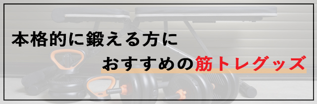 本格的に鍛える方におすすめの筋トレグッズ